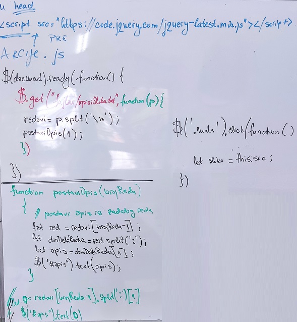 slika table - jQuery - deo