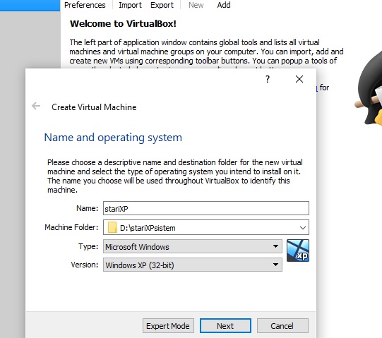osnovne opcije za VM - prvi deo