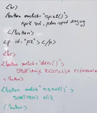 - slika table iz učionice - nastavak html koda - 