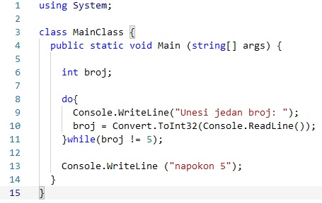 slika programskog koda