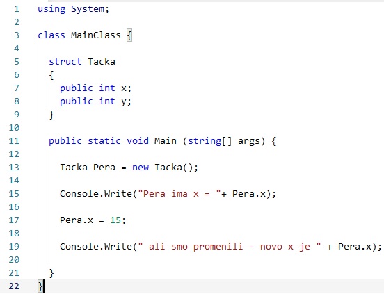 slika programskog koda